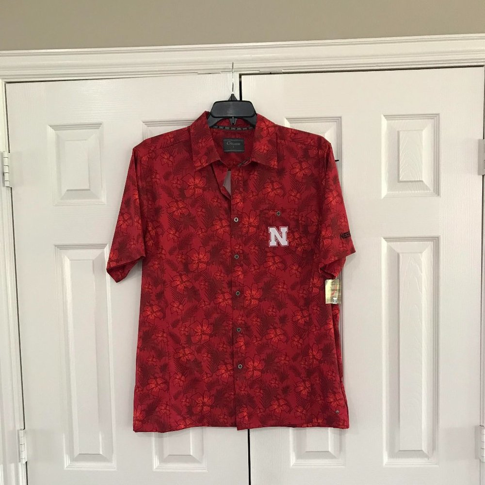 NEBRASKA CHILIWEAR BUTTON DOWN MEN'S SHIRT NWT